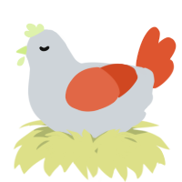 A mist and vermilion chicken