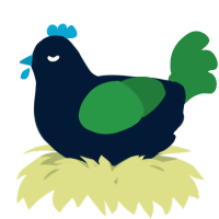 A tumblr and viridian chicken