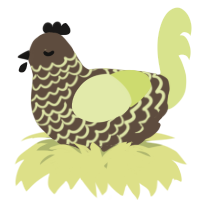 A bark and lemon chicken with a lace pattern