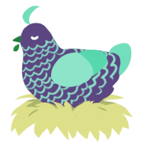 UV, a overcast and mint chicken with a lace pattern