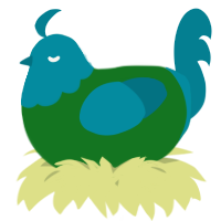 A leaf and sea chicken with a head pattern