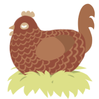 A russet and brown chicken with a lace pattern