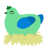A spring and sapphire chicken