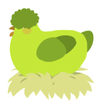 A lime and chartreuse chicken