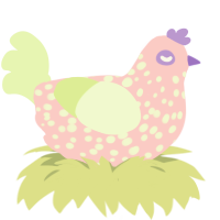 古里, a rose and apple chicken with a speckle pattern