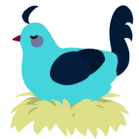 A aqua and tumblr chicken