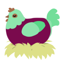 A wine and spring chicken with a head pattern