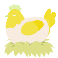Lemin, a cream and yellow chicken with a head pattern