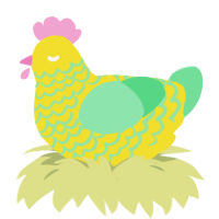 cheese, a yellow and spring chicken with a lace pattern