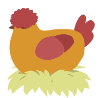 A orange and red chicken