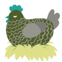 Manzanilla, a olive and ash chicken with a lace pattern