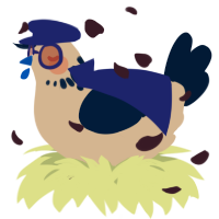 A beige and tumblr chicken with a neck-speckle pattern