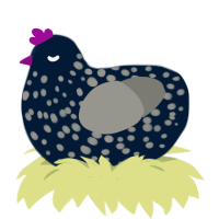 Cryptopsaras, a tumblr and ash chicken with a speckle pattern