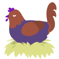 Secret Third Thing, a overcast and russet chicken with a head pattern