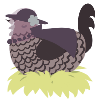 A overcast and tumblr chicken with a lace pattern