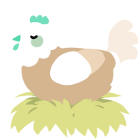 A beige and cream chicken with a head pattern