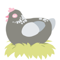 apartment, a ash and mist chicken with a neck-speckle pattern