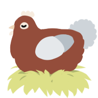 A russet and mist chicken