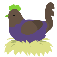 Grapevine, a overcast and bark chicken with a head pattern