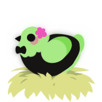 A sable and gluppy chicken with a head pattern