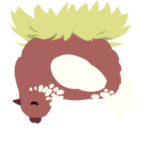 Another Spider, a crimson and white chicken with a neck-speckle pattern