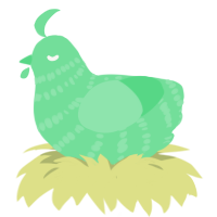 A spring chicken with a bar pattern