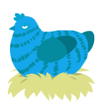 Nvidia Mint, a sky and sea chicken with a bar pattern