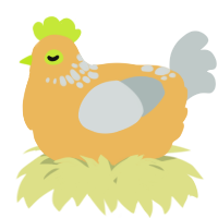 A honey and silver chicken with a neck-speckle pattern