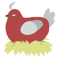 spongespore, a red and silver chicken