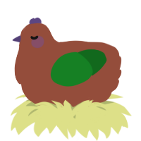 A russet and leaf chicken