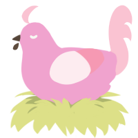 Cherry Blossoms, a pink and rose chicken