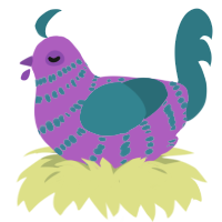 Terrible Lie, a amethyst and sea chicken with a bar pattern