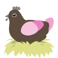 Strawberry Truffle, a bark and pink chicken