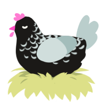 SUPEREGO ROYAL JELLY, a sable and silver chicken with a half-lace pattern
