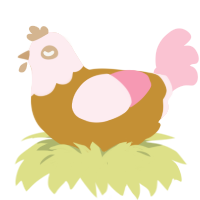 A gold and rose chicken with a head pattern