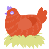 (unnamed), a vermilion chicken with a bar pattern
