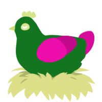 (unnamed), a leaf and fuchsia chicken