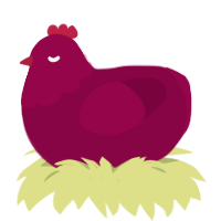 vinotinto, a maroon chicken with a head pattern
