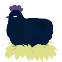 A tumblr chicken with a speckle pattern
