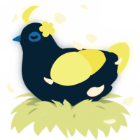 A tumblr and yellow chicken