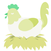 honeydew, a white and lemon chicken with a head pattern