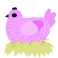 (unnamed), a lavender chicken with a lace pattern