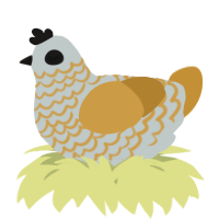 A silver and gold chicken with a lace pattern