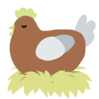 A brown and mist chicken