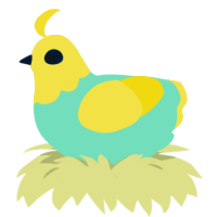 (unnamed), a mint and yellow chicken with a head pattern