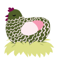 Olive Garden, a olive and rose chicken with a lace pattern