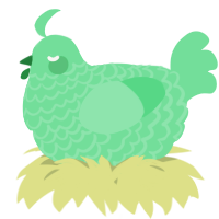A spring chicken with a lace pattern