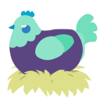 A overcast and mint chicken with a head pattern
