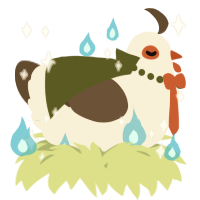 A cream and bark chicken