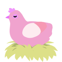 Flamgo, a pink and rose chicken
